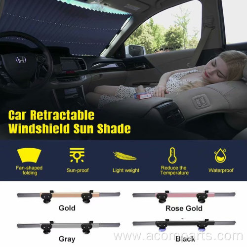 Custom printing retractable windscreen car sunshade